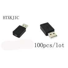 100 шт./лот USB 2 0 тип а папа к Micro B 5 контактный переходник мама|usb 2.0|usb