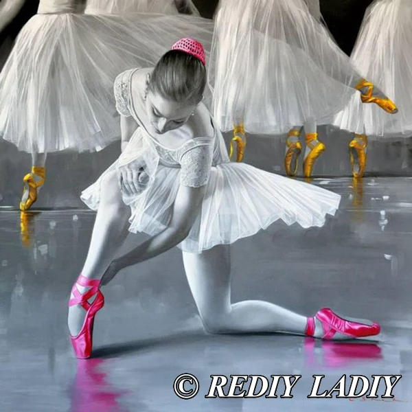 MF84109 Rediy ladiy полная квадратная дрель 5D DIY Алмазная картина вышивка крестиком балетный танец вышивка стразами девушка мозаика украшение дома - Цвет: MF84109