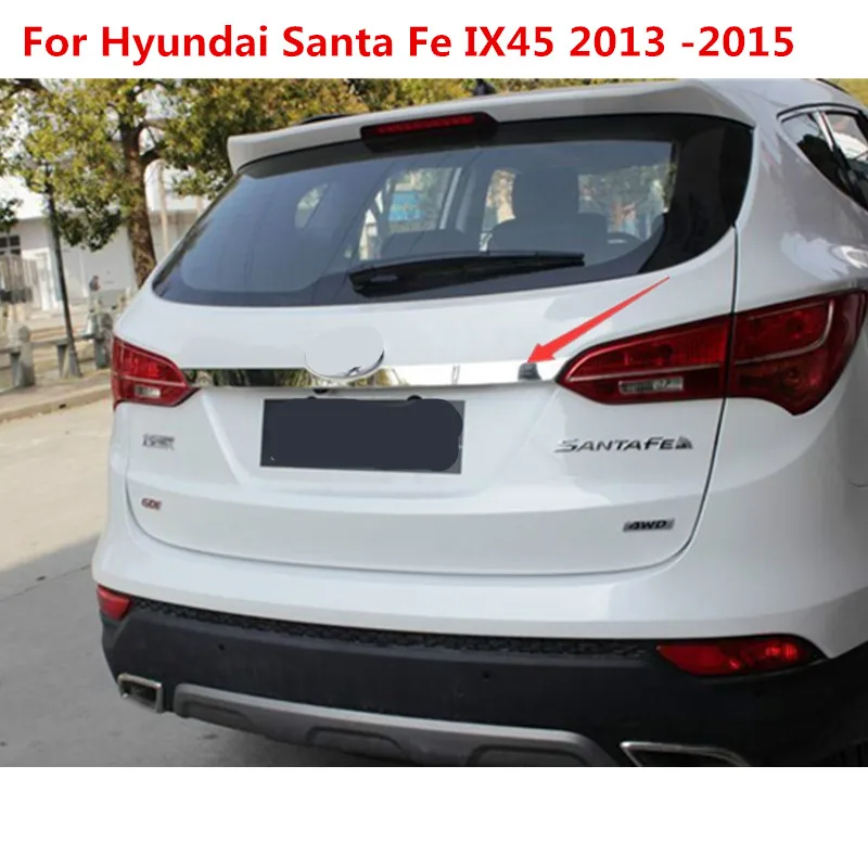 Хромированная крышка багажника из нержавеющей стали для Hyundai Santa Fe IX45 2013