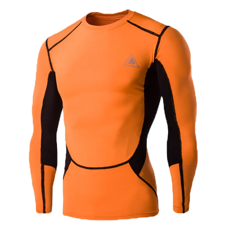 Spring and Autumn Men's Long Sleeves Outdoor Sports T-shirt Running Breathable Perspiration Comfortable Round Neck Easy To Dry48 | Спорт и