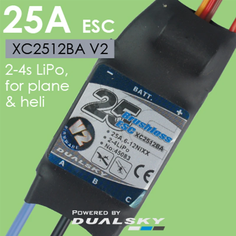 DualSky Xcontroller BA бесщеточный и бесконтактный ESC V2 60A 40A 30A 25A 18A 12A с UBEC для