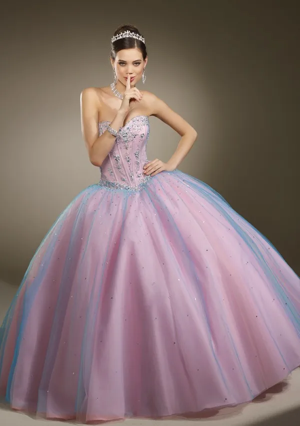 Люкс бисероплетение кристалл принцесса пышное платье красочный vestido 15 anos Quinceanera