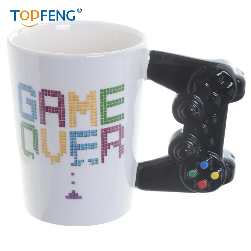 TopFeng игра над кофе кружка 3D игровой контроллер ручка керамическая чашка молочный