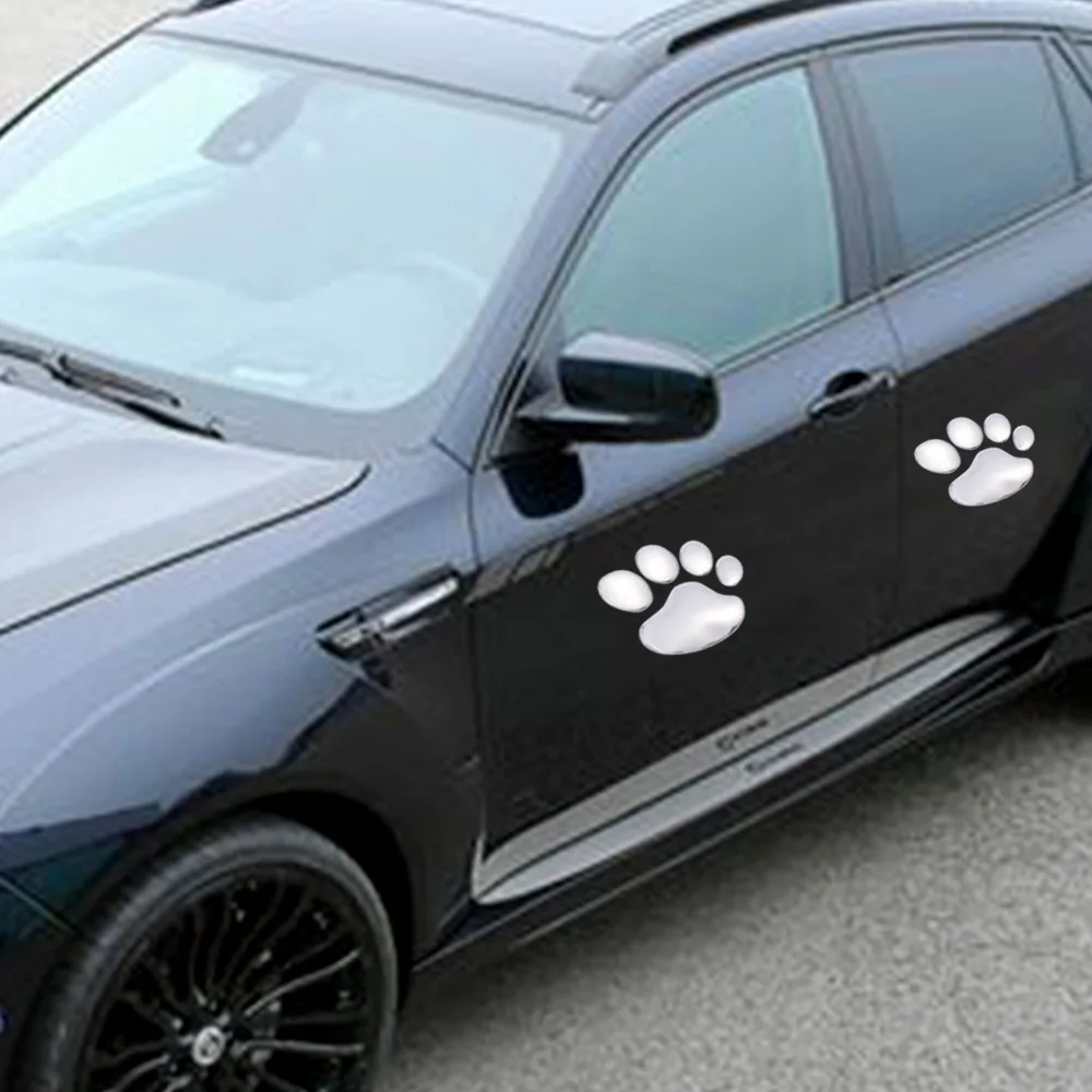 Автомобильная наклейка классный дизайн лапа 3D Животные собака кот медведь нога