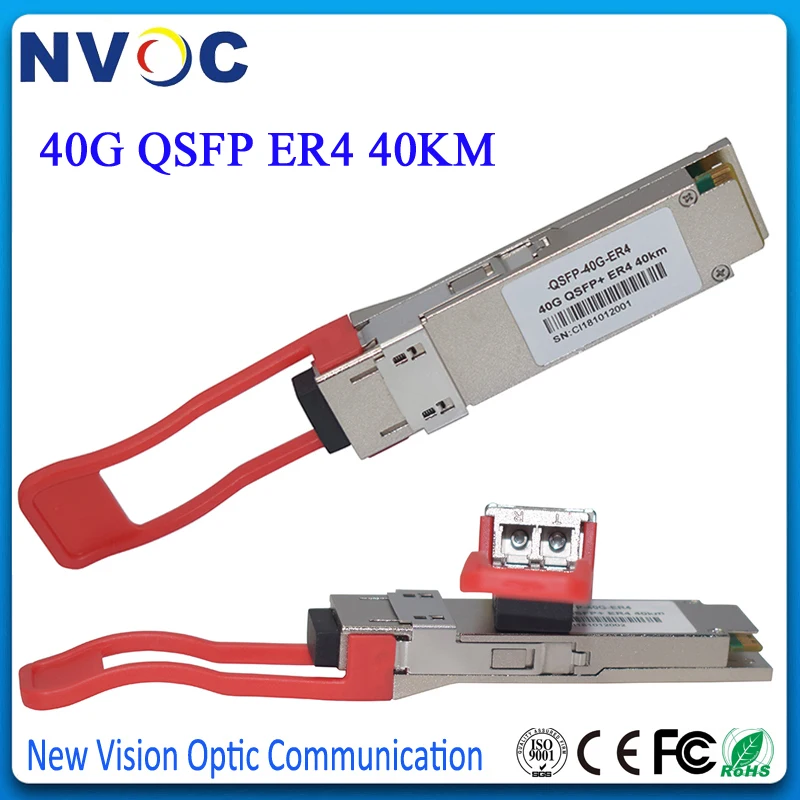 Бесплатная доставка 40G базовый оптический трансивер QSFP + ER4 40 км Дуплексный