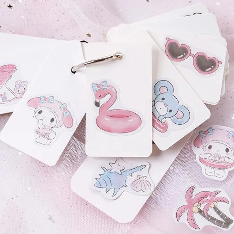 Hot Sale Seaside holiday Decorative Stickers Adhesive DIY Decoration Diary Japanese Stationery Gift 45 pcs/box | Канцтовары для