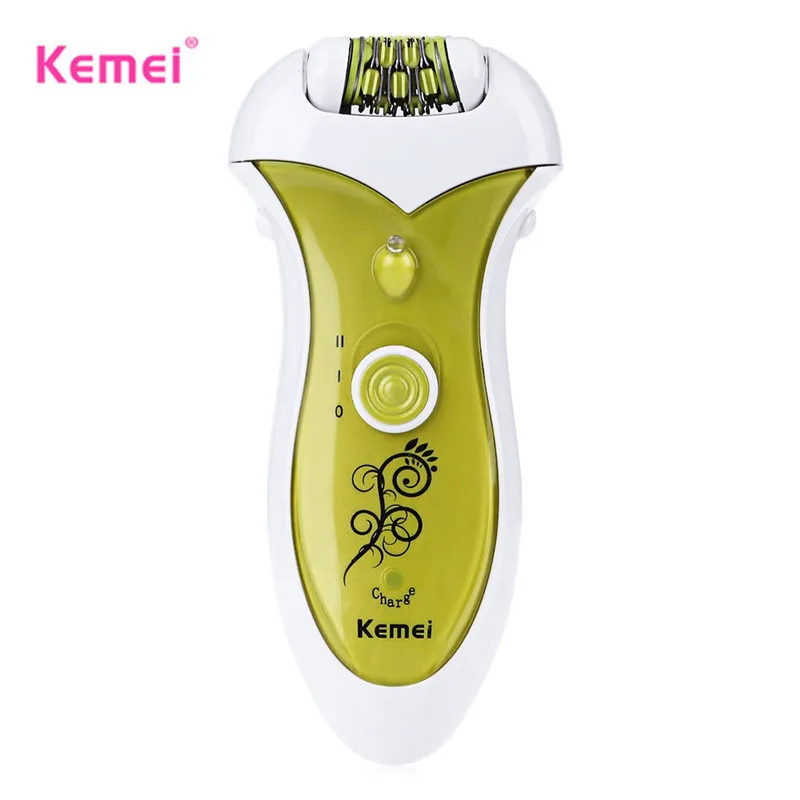 

Kemei 2 in1 Depilator Rechargeable Electric Shaver Lady Epilator Hair Removal for Women Bikini Underarm Armpit EU Plug
