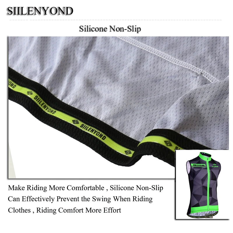 

Siilenyond 2019 Pro Sleeveless Cycling Jersey MTB Bike Cycling Clothes Comfortable Racing Bicycle Cycling Clothing For Men