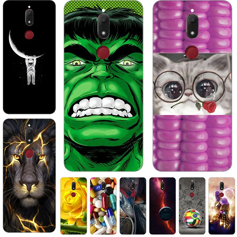 Силиконовый чехол для Coque Wiko View Prime мягкий силиконовый с рисунком