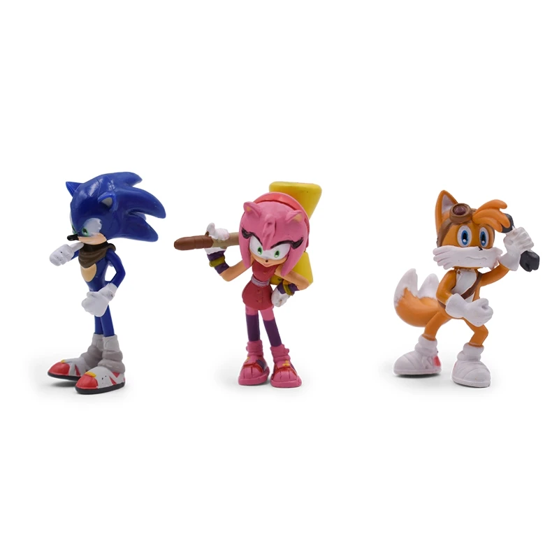 Sonic зубная щётка 6 шт./компл. кукла аниме Рисунок Игрушки 4st поколения бум Редкие Dr Роботник тени ПВХ игрушки для детей герои подарок 4-7 см