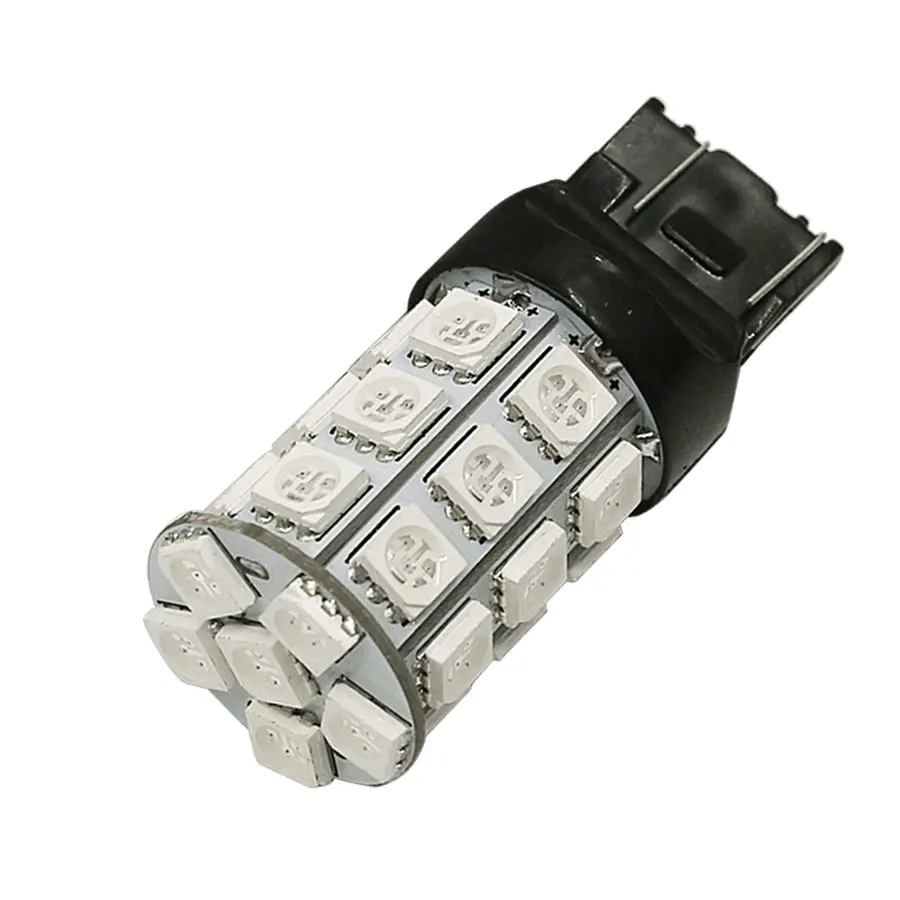 2 шт./лот W21/5 Вт 7443 7440 T20 27SMD 5050 супер яркий светодиодный лампы авто лампы, источник Включите Singal задний стоп-сигнал использования парковочной единый светильник