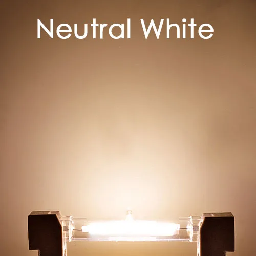 Neutral White R7S светодиодный лампочка стеклянная трубка 78 мм 8 Вт 118 мм 13 Вт COB J78 J118 сменная галогеновой лампы 80 Вт Lamparda прожектор переменного тока 220 в 230 в 240 В - Испускаемый цвет: Neutral White