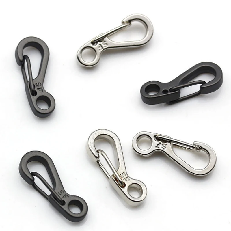 1PC Hot High Quanlity Mini Classic Key Buckle Alloy Solid Color Spring Clip Hook Carabiner | Дом и сад