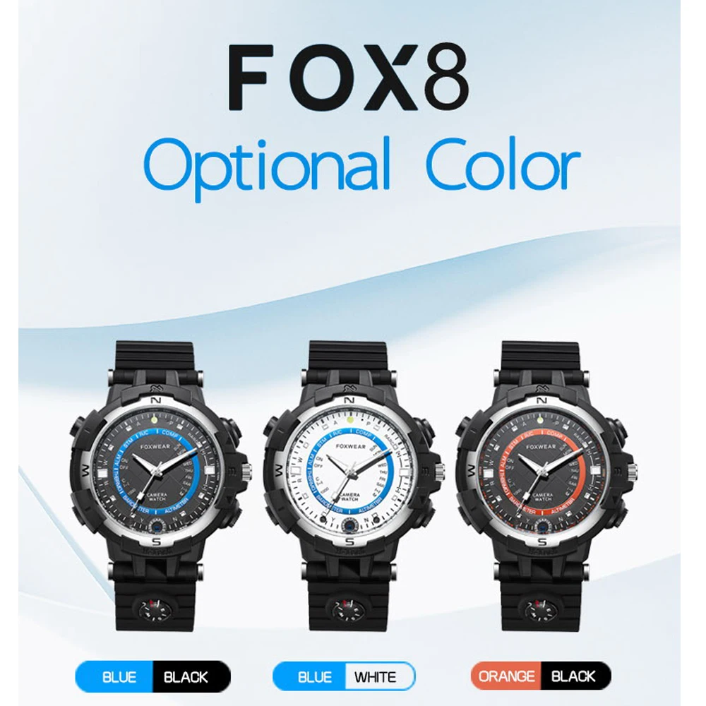 Fox8 Sport Smart Watch Wifi Camera HD 1280x720P IP watch Mini Car Digital Video Recorder with LED floodlight | Электроника
