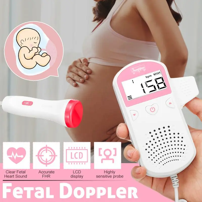 Монитор сердцебиения плода домашний Pregancy Baby& фетальный звук детектор сердечного ритма ЖК-дисплей кривой без излучения 2,5 МГц