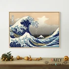 Картины на холсте в японском стиле, Hd печать, традиционные плакаты, волна, канагава, винтажная Настенная картина для гостиной, домашний декор