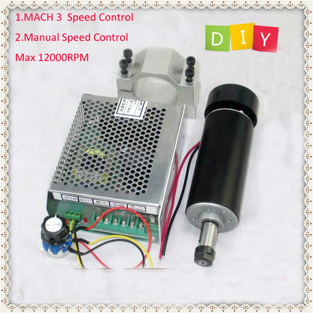 Mach3 Power Governor + мотор шпинделя 500 Вт 100VDC 0 55 нм с естественным охлаждением ER11 CNC DIY PCB 1