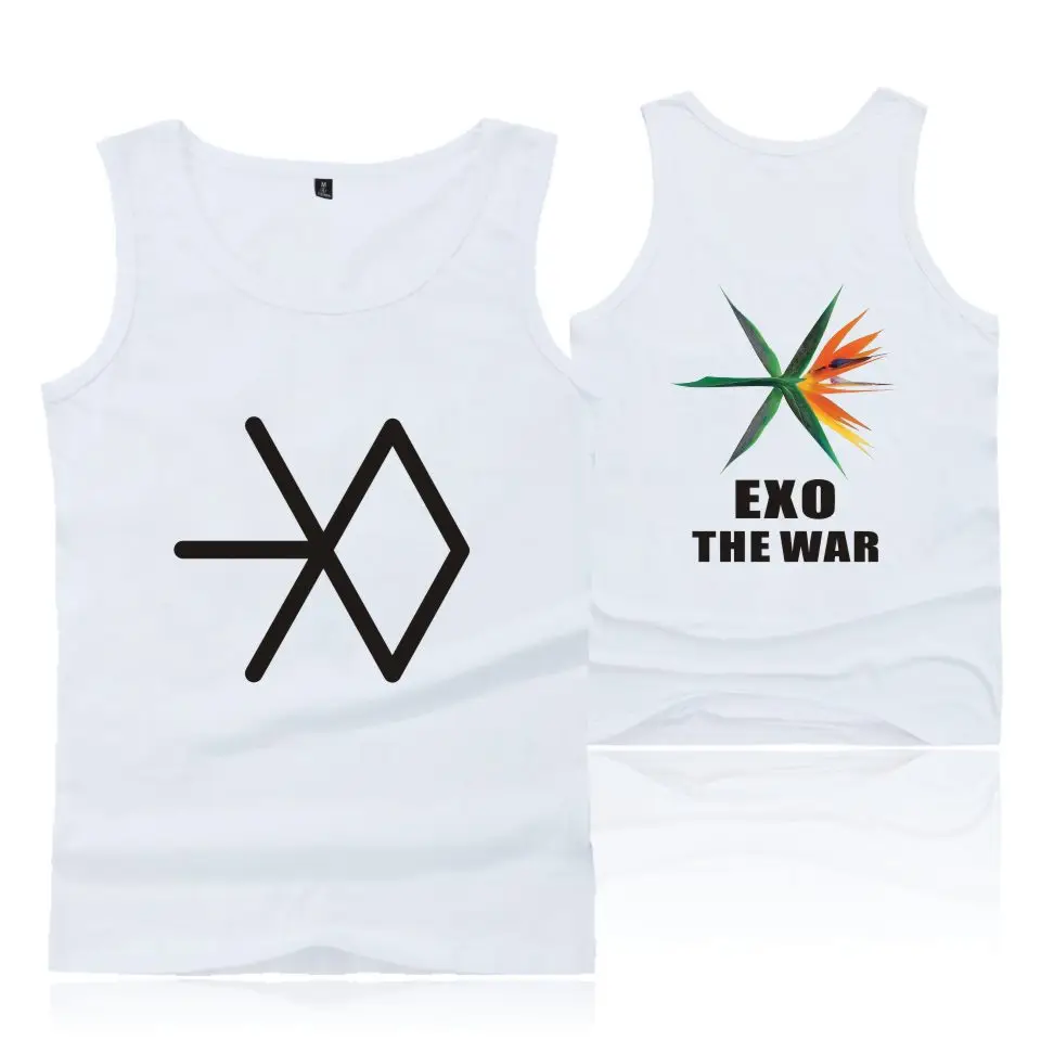 2019 K-POP EXO новый альбом THE WAR Печатный топ Корейская популярная майка Idol Топ мужская