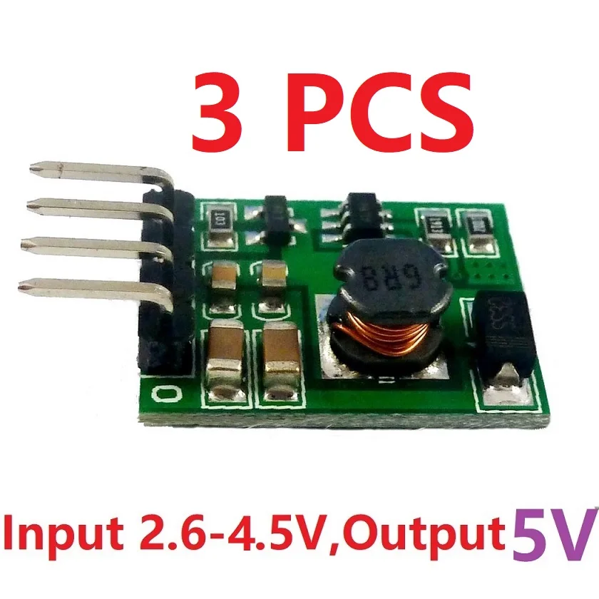 5V(with Pin) 3 шт с включением вкл/выкл DC-DC 3 в 3,3 В 3,7 в 4,2 в 5 В до 5 В 6 в 9 в 12 В повышающий преобразователь регулирование напряжения питания - Цвет: 5V(with Pin)