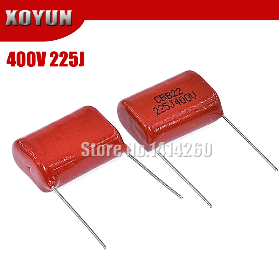 

10 шт. 400V225J 2,2 мкФ шаг 20M 225J400V 225 400V 2200PF CBB полипропиленовый пленочный конденсатор