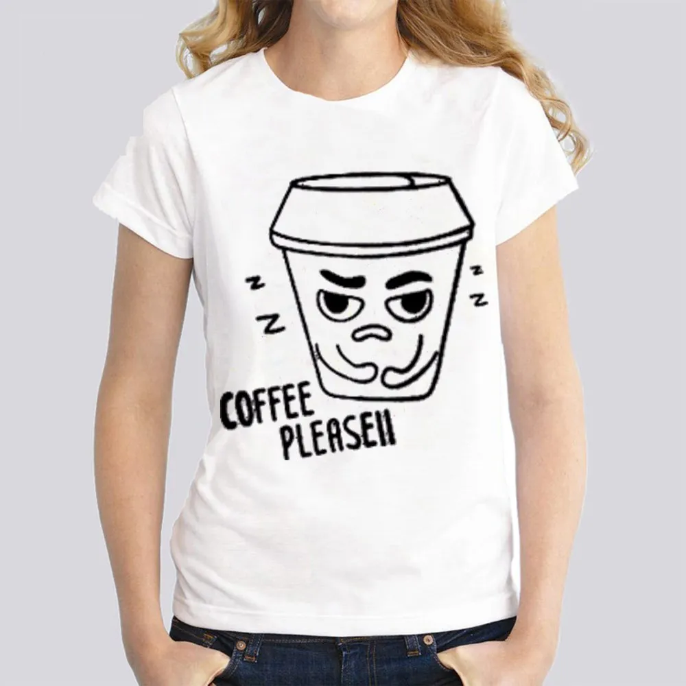 Женская футболка лето 2019 хлопок Футболка чашка дизайн женская мода
