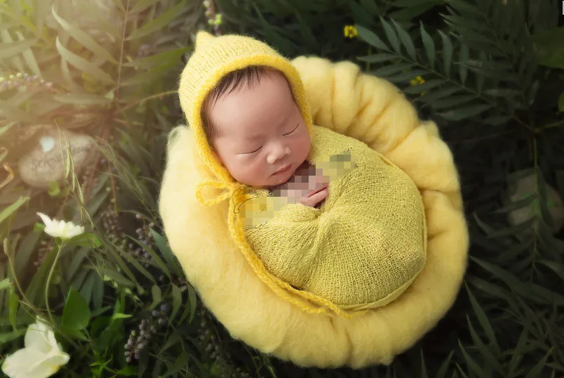 Простыня для новорождённого Опора 40*150 см фонов одеяло 15 цветов Bebe реквизит для фотосессии - Цвет: Золотой