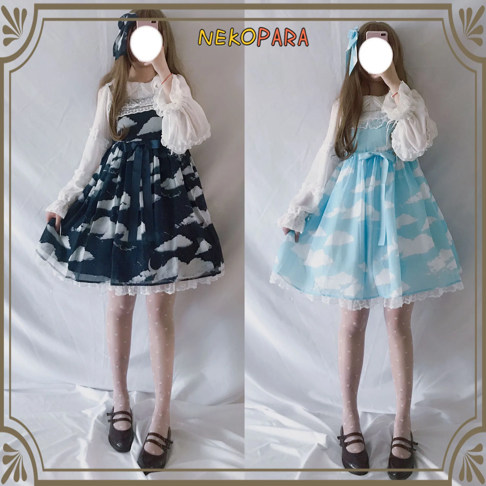 Невероятно милые домашние тапочки Белое Облако АО платье в стиле &quotЛолита&quot Фея