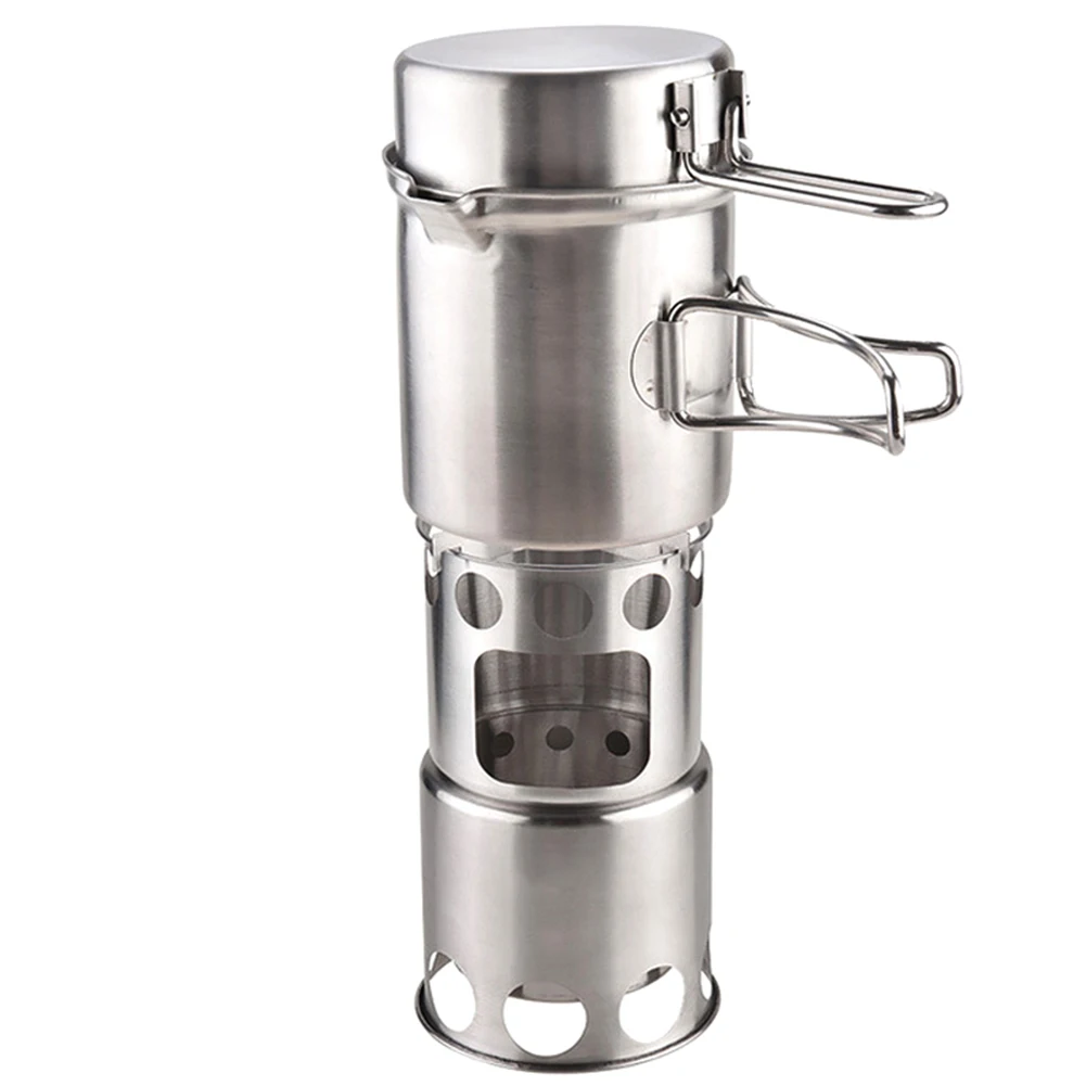 Высокое качество 1 Набор посуды для Портативный мини дровяная печь набор из