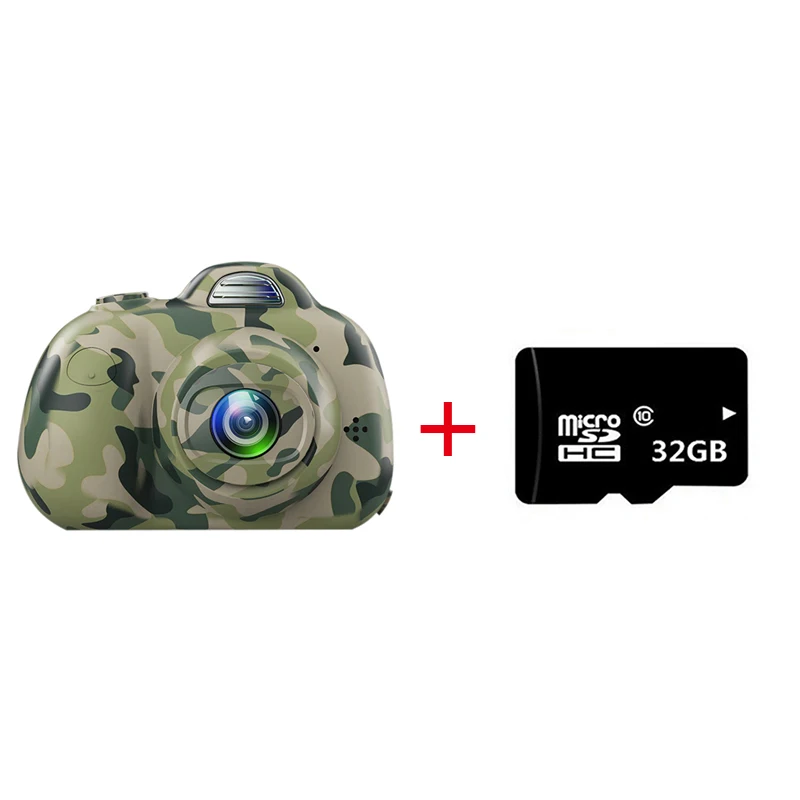 Camouflage Милая Мини Цифровая фотокамера для малышей, Детская камера, реквизит для фотосъемки, Детская обучающая игрушка на день рождения, рождественские подарки - Цвет: Camouflage