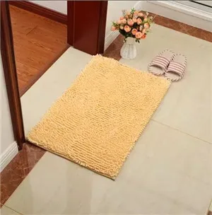 Нескользящие коврик для ванной из микрофибры синели Ванная комната Rugs ковер шаг душ Коврики супер мягкий Мульти Размеры - Цвет: yellow