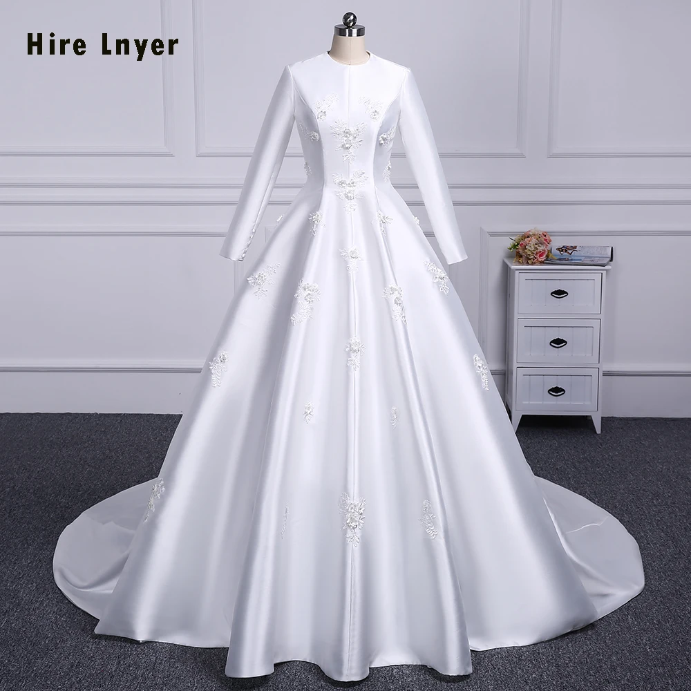NAJOWPJG 100% новые фотографии с длинным рукавом Китай Свадебные платья Vestido De Noiva