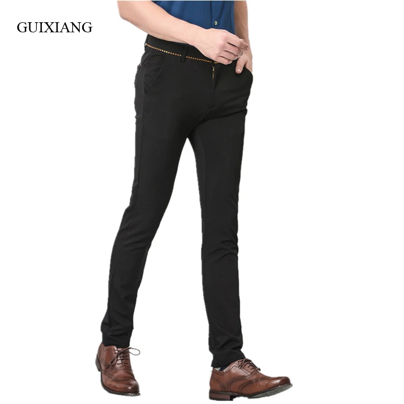 2017 новые весенние и летние стильные мужские повседневные длинные брюки высокого