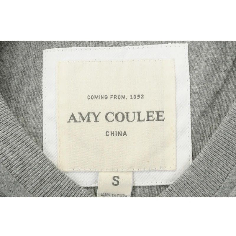 AMYCOULEE! новый бренд clothing вести стильный вентилятор чистого хлопка сплошной цвет
