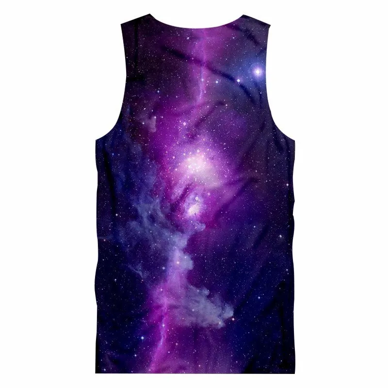 OGKB хип-хоп панк повседневная майка с фиолетовым принтом галактика пространство 3d