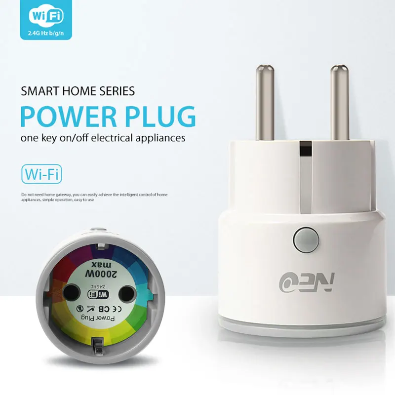 NEO COOLCAM Wifi Smart Plug EU розетка для Alexa, Google Home, IFTTT выход с таймером дистанционного управления через мобильный телефон