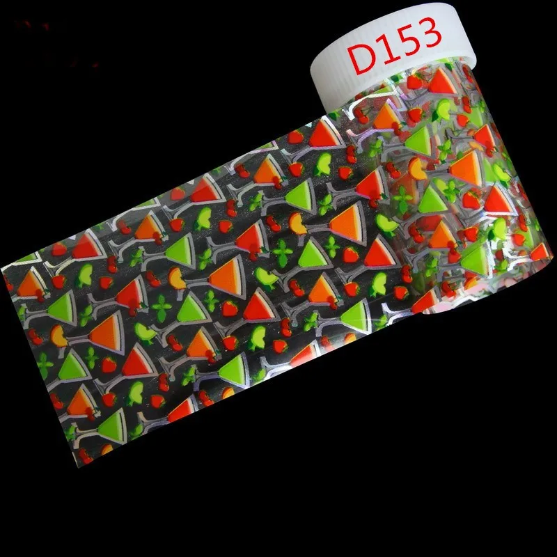 100*4 см 1 бутылка маникюрные ногти DIY украшения Fruite сердце Передача Фольга для ногтей 3D наклейки для ногтей и Переводные картинки женские инструменты для макияжа