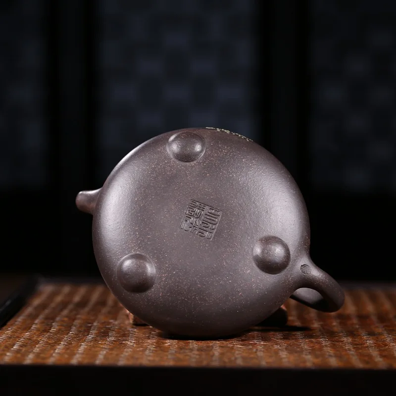 

350ml Authentic Yixing Purple Clay Teapot Vintage Shipiao Pot Raw Ore Black King Kong Mud Zisha Pot Tieguanyin Chinese Tea Pots