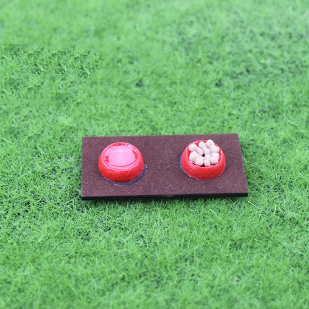 

1/12 Dollhouse Miniature Accessories Mini Cat Food Basin Model Simulation Toy for Doll House Decoration