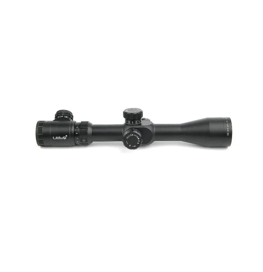 LEBO 4-14X44 SPIR первая фокальная плоскость прицел подсвеченный красным тактический оптический прицел Боковая регулировка параллакса охотничьи прицелы