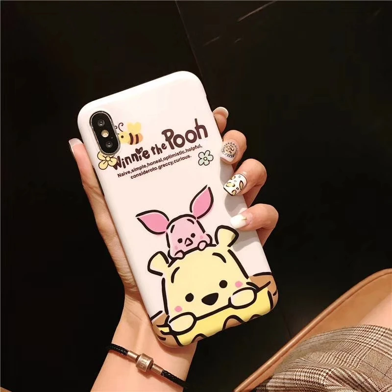 Cute Cartoon Bear Pig Pattern Case For iphone 6 6s 7 8 Plus X XR XS MAX Fancy Back Cover 6plus 7plus 8plus XSMax Soft TPU cases | Мобильные