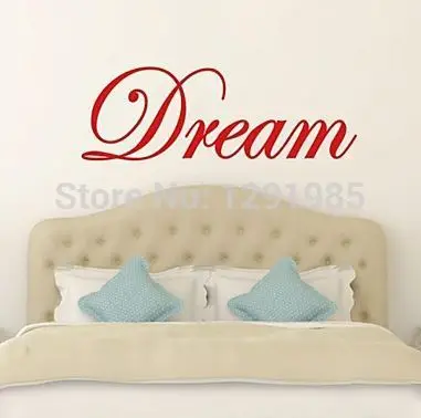 Dream Wall Quote Art Decal Sticker Home Decor Removable DIY wall sticker wedding decoration | Дом и сад