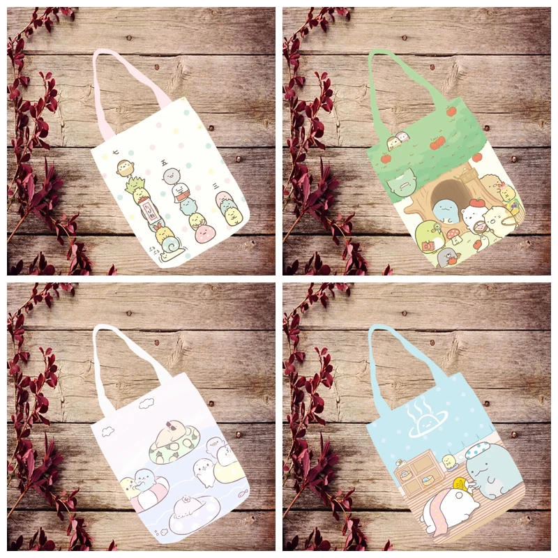 IVYYE Sumikko gurashi модная аниме складная сумка Холщовая Сумка для покупок повседневные