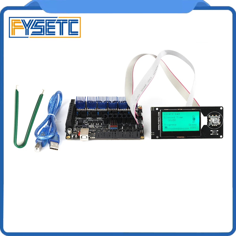 Плата FYSETC F6 V1.3 + Драйвер шагового двигателя DRV8825 6 шт. экран ЖК дисплея MINI12864 mini 12864