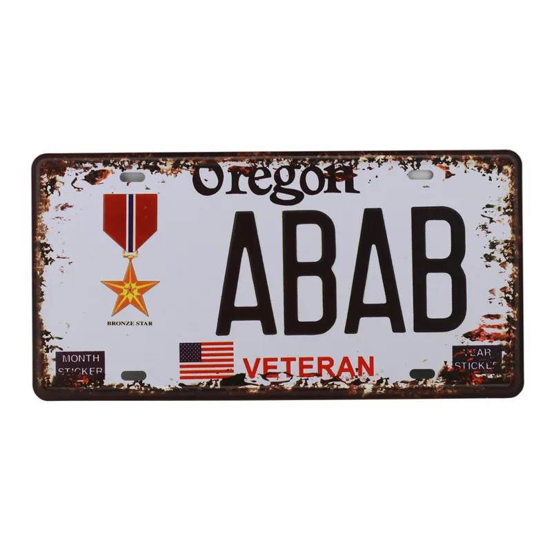 K US Arizona Las Vegas Oregon автомобильный металлический декоративный номерной знак винтажный домашний декор жестяная вывеска Бар Паб гараж настенный плакат табличка C19 - Цвет: K