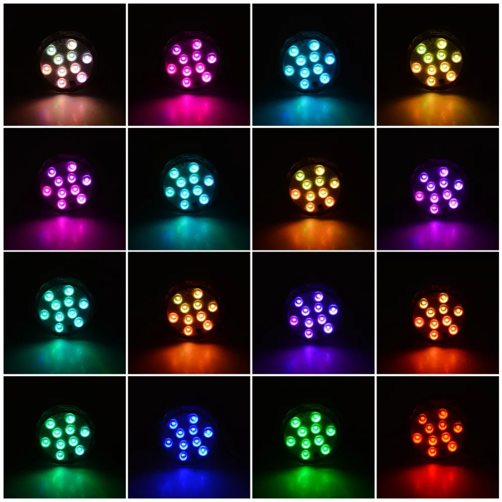AKDSteel 4 шт. светодиодные подводные огни водонепроницаемые RGB цвета дистанционное