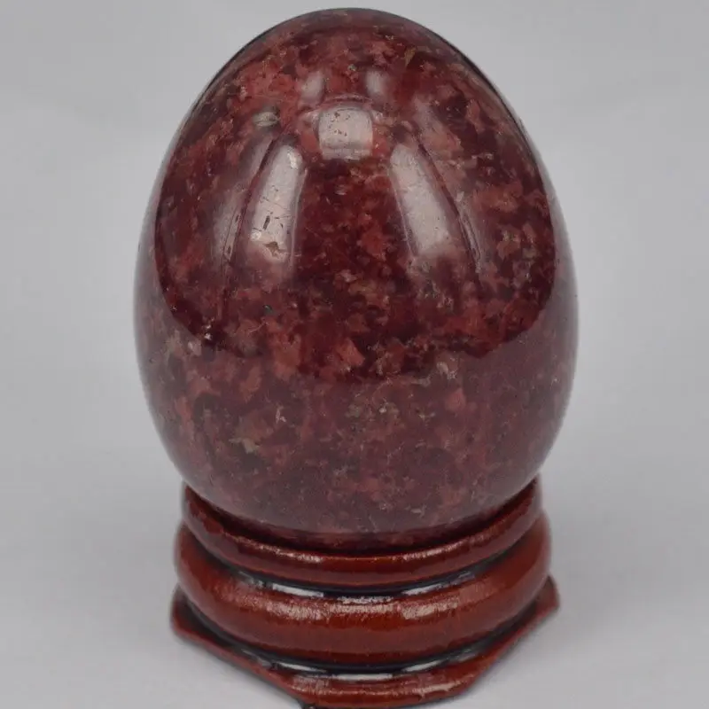 Red Spot Jasper Природный драгоценный камень кристалл рейки лечебная Сфера Йони массаж яйцо коллекция домашнего декора - Цвет: Red Spot Jasper