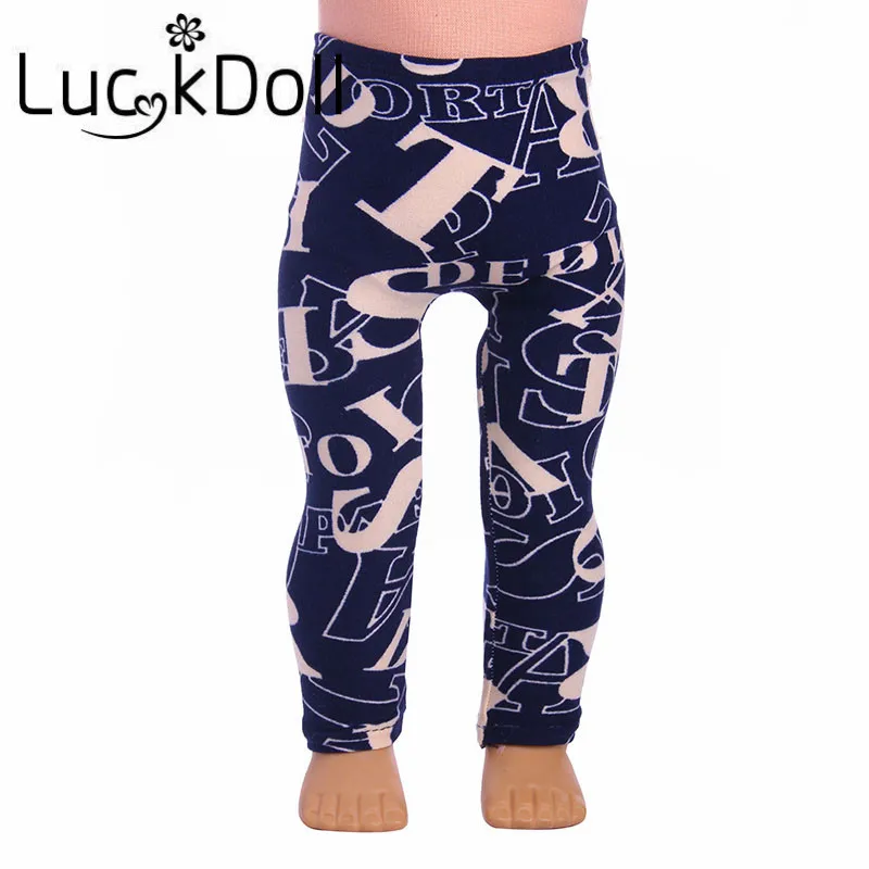 Колготки с черными буквами Одежда для куклы подходит 18 дюймов 43 см лучший подарок