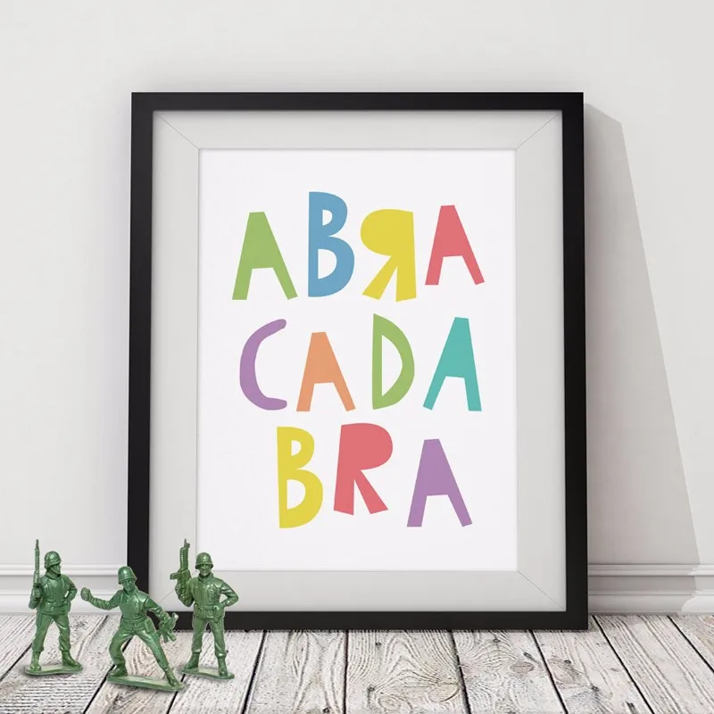 Abracadabra Детские постеры картины маслом искусство на стену Картина холсте декор