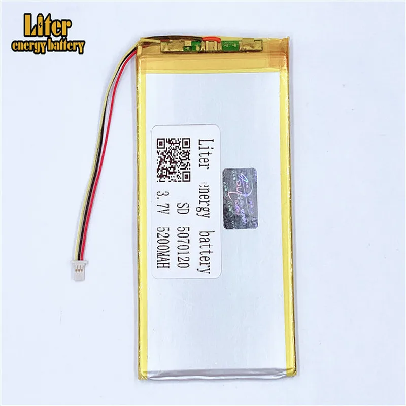 1 0 мм 3 провода разъем 5070120 7 V 5200mah оптовая продажа ультра тонкие lipo батареи литий