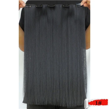 #1 Wjlzz5050/1 p Xi. Rocks синтетические 20 дюймов Ombre ClipIn волосы для наращивания длинные прямые накладные парики для наращивания шиньоны для женщин парик - Цвет: #1